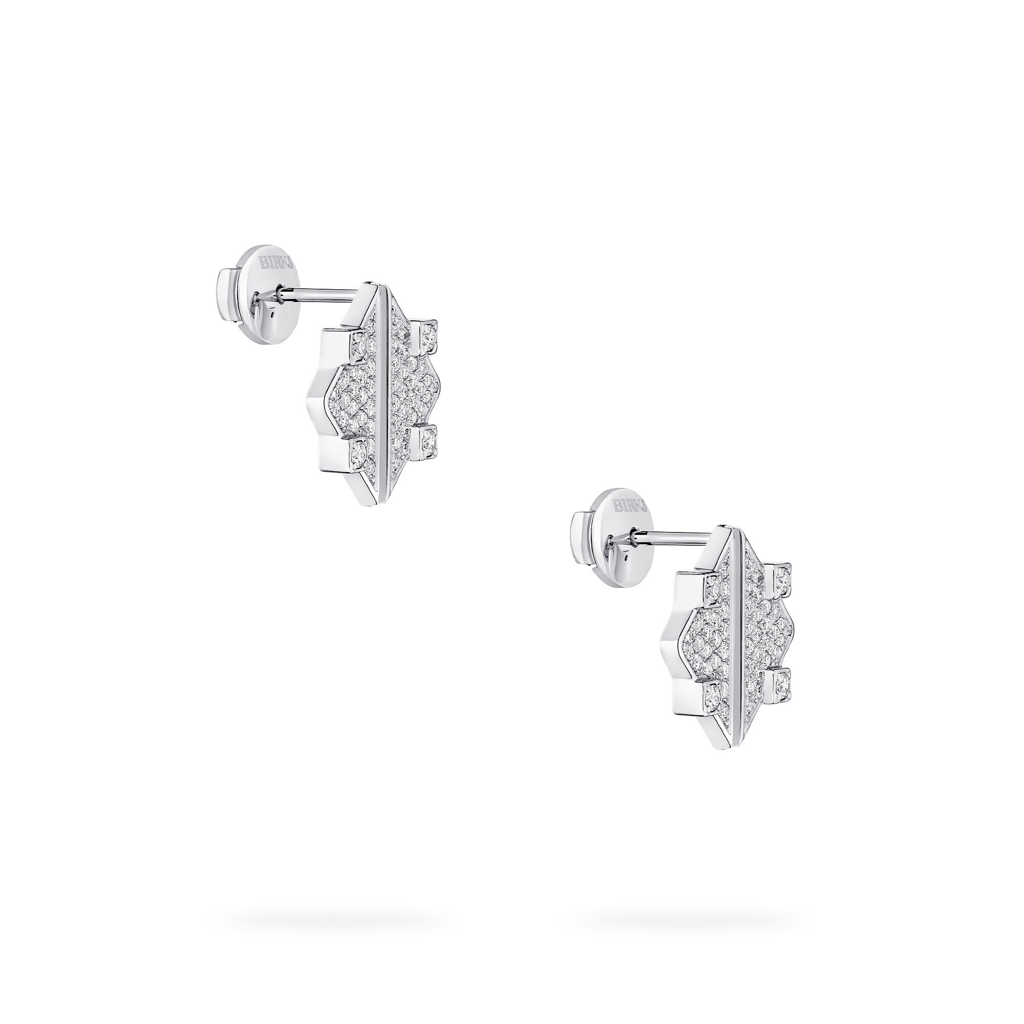 Birks Muse 18k White Gold and Diamond Earrings,